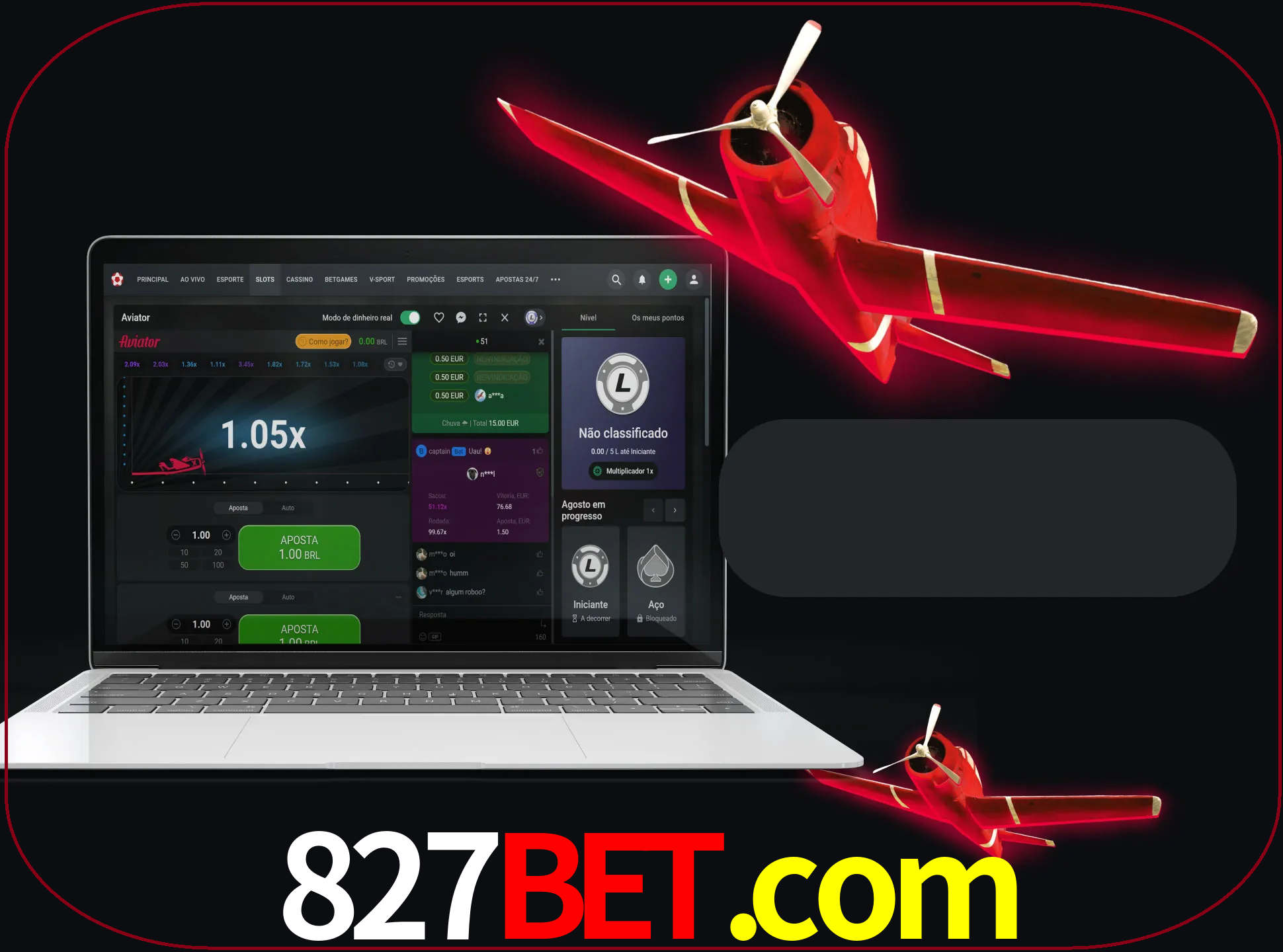 Observe o avião voando e as chances aumentando.