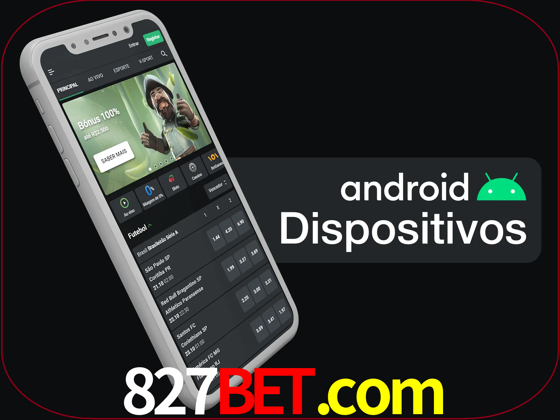 O aplicativo suporta a maioria de todos os dispositivos Android.
