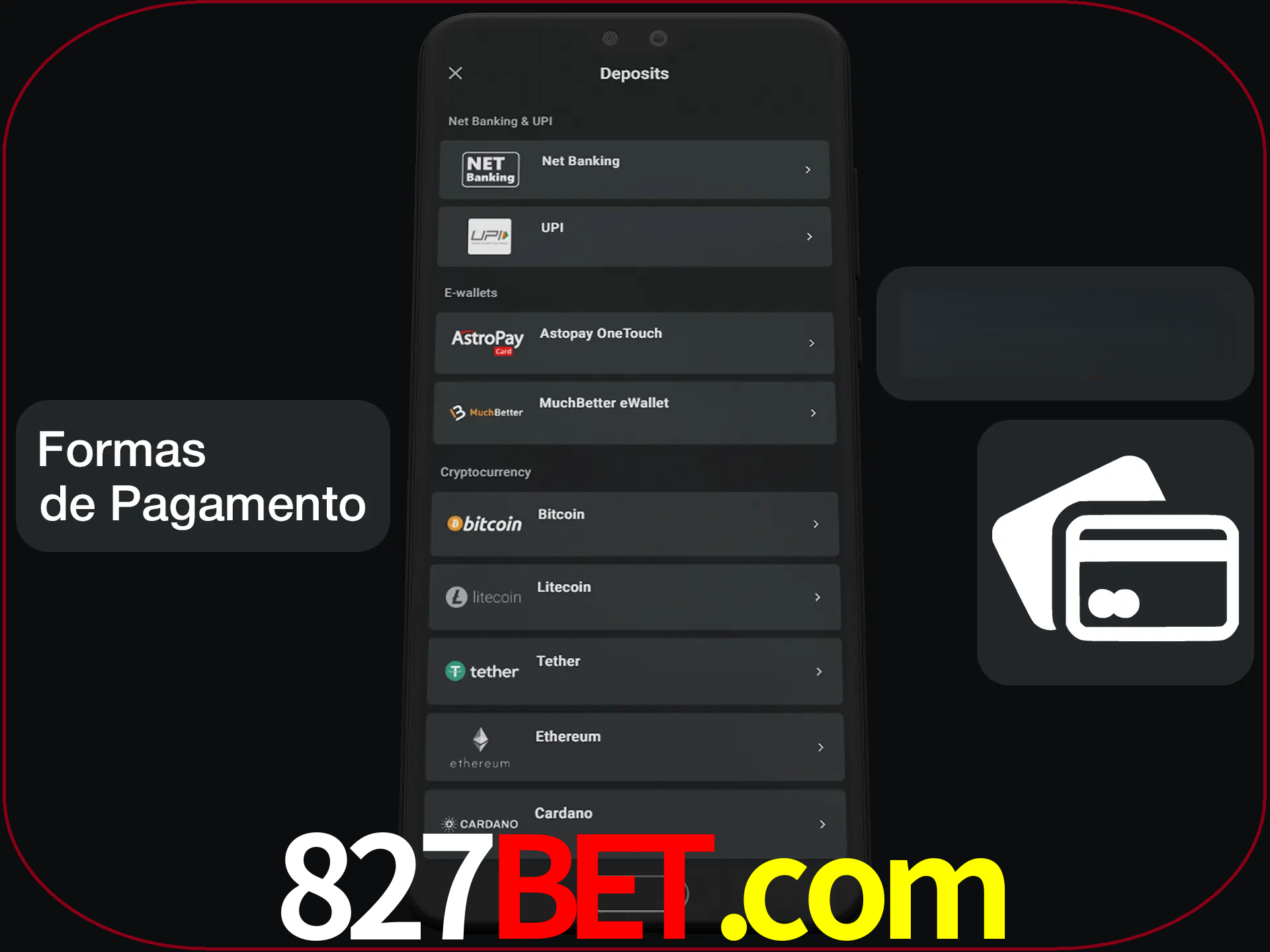 Escolha a forma de pagamento de sua preferência.