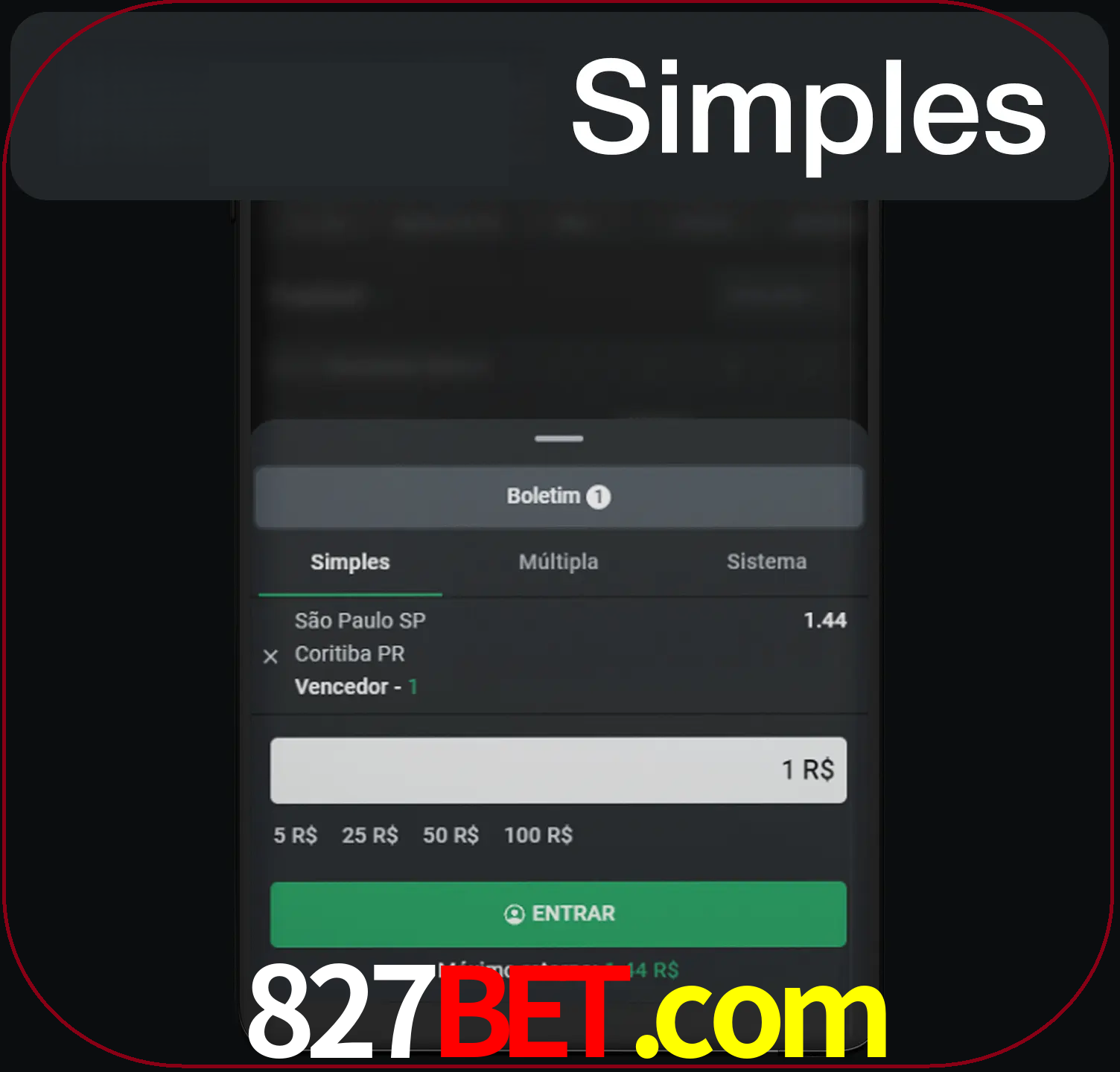 Ganhe seu dinheiro certo com uma única aposta.