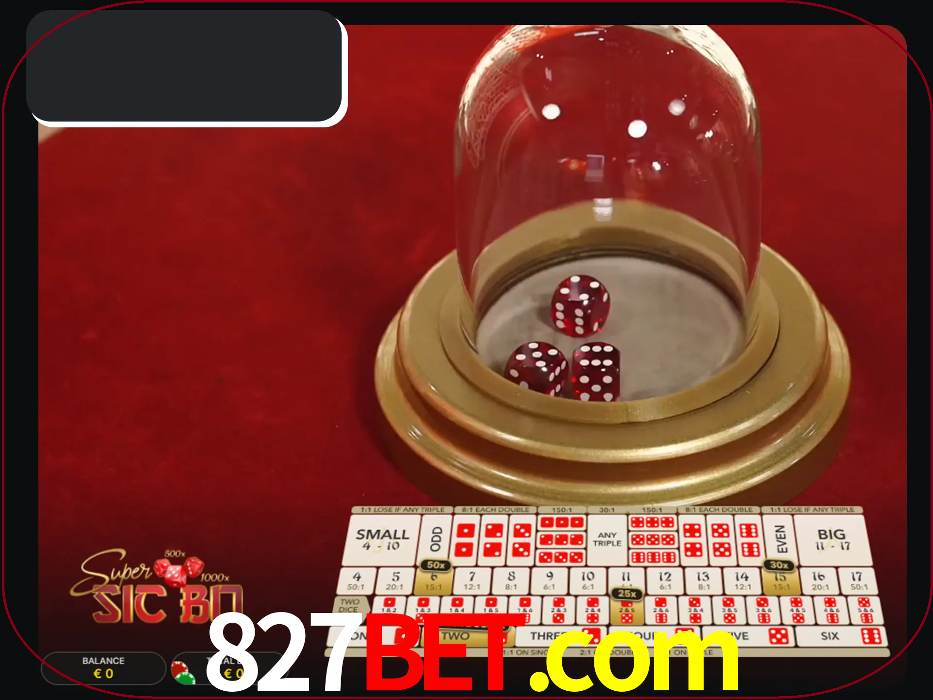 Deixe os dados ao seu lado nos jogos da Sic Bo.