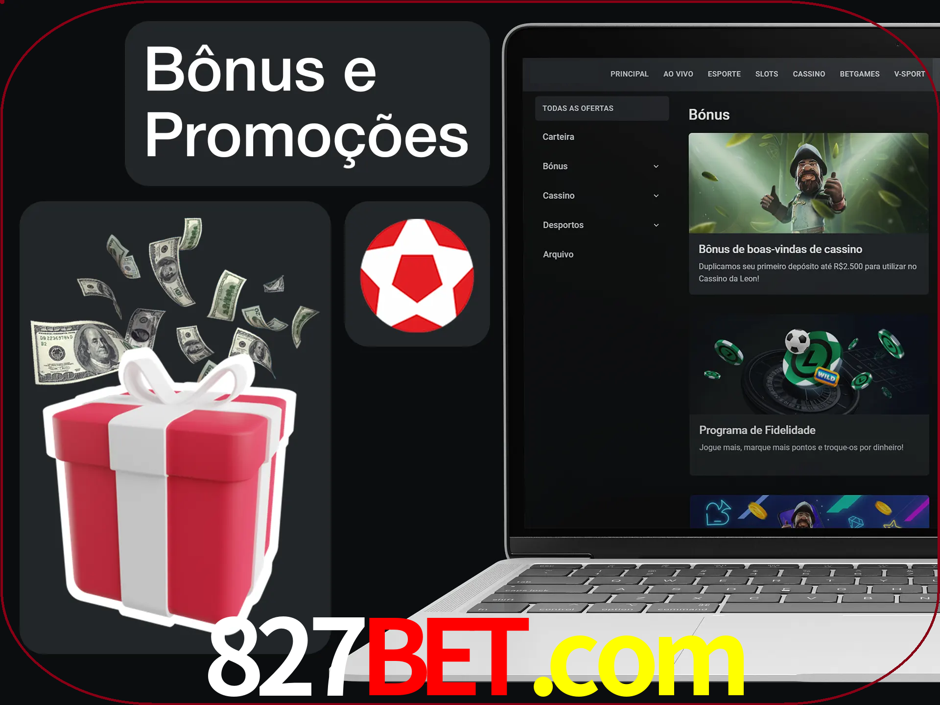 Verifique se há novos bônus e promoções.