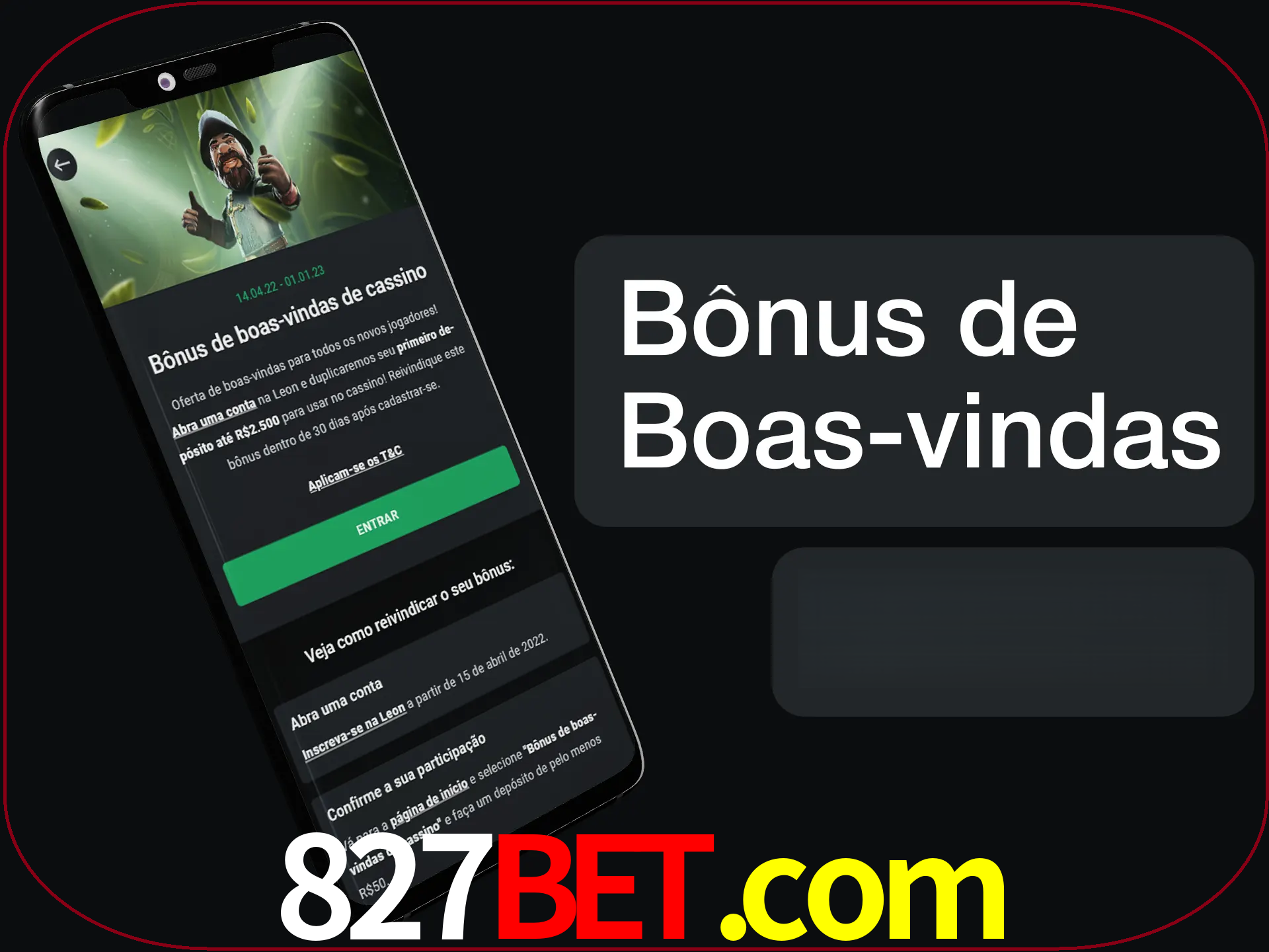 Não se esqueça de usar o bônus de boas-vindas.