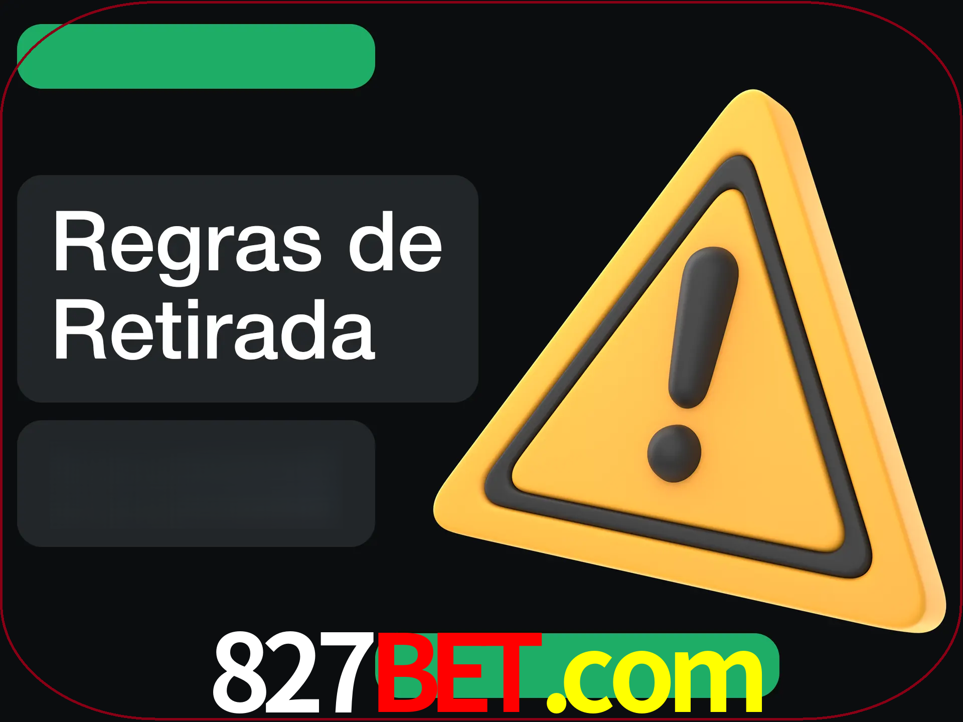 Leia as regras antes de fazer primeiro comdawal.